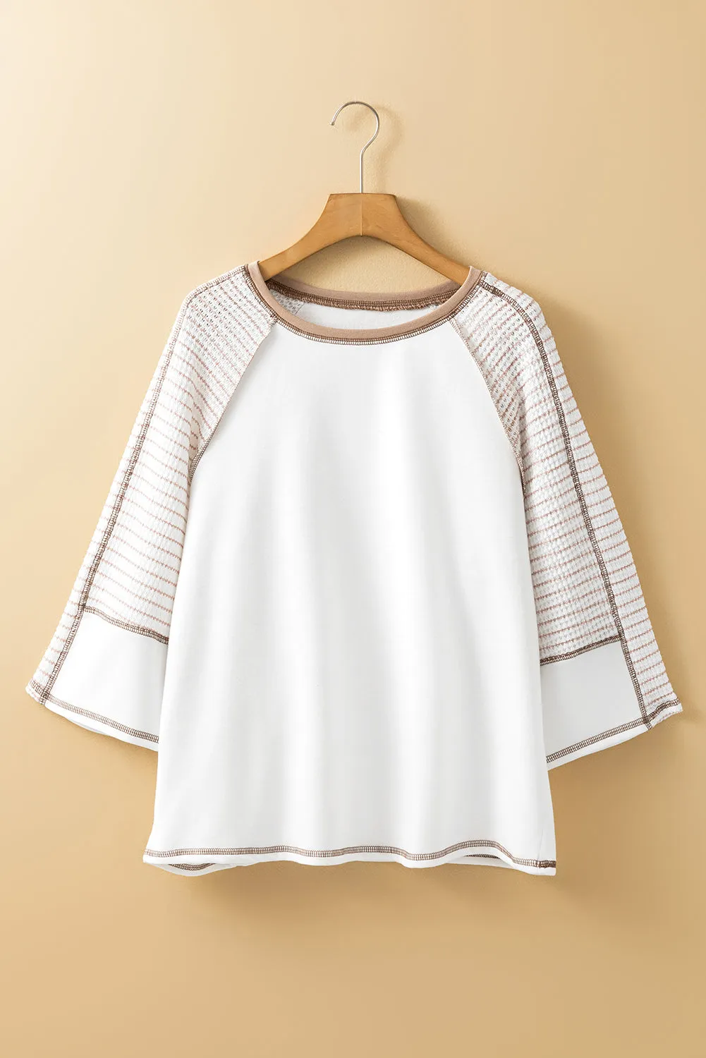 Striped Round Neck Raglan Sleeve Top sold by Charming Charlie product image thumbnail 4