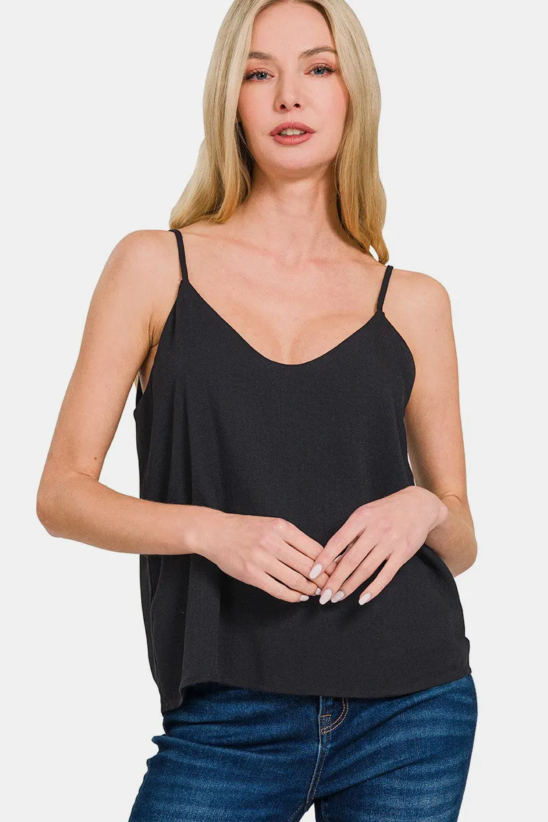 Zenana Two Layered Spaghetti Strap Cami sold by Charming Charlie product image thumbnail 4