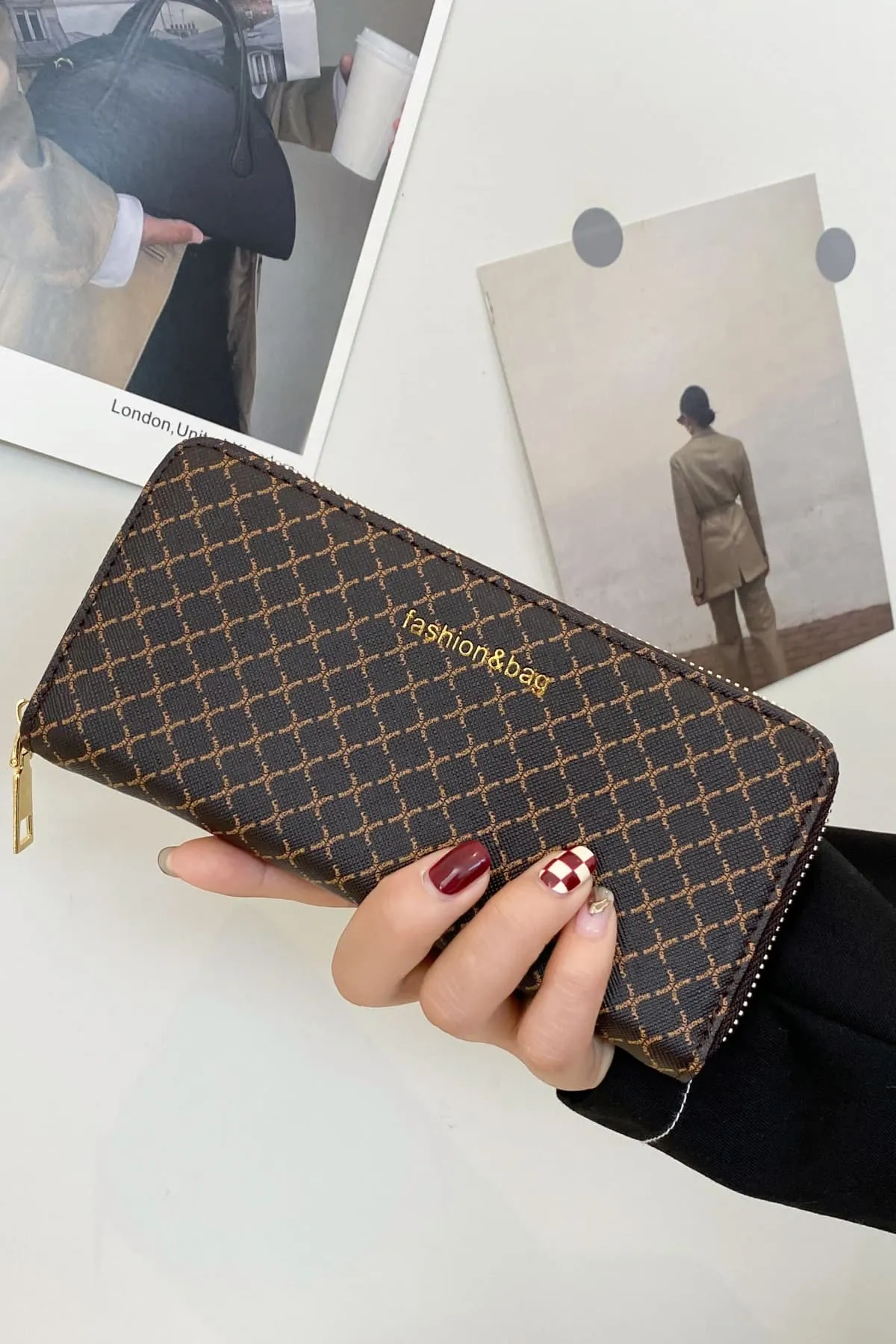 PU Leather Plaid Wallet sold by Charming Charlie