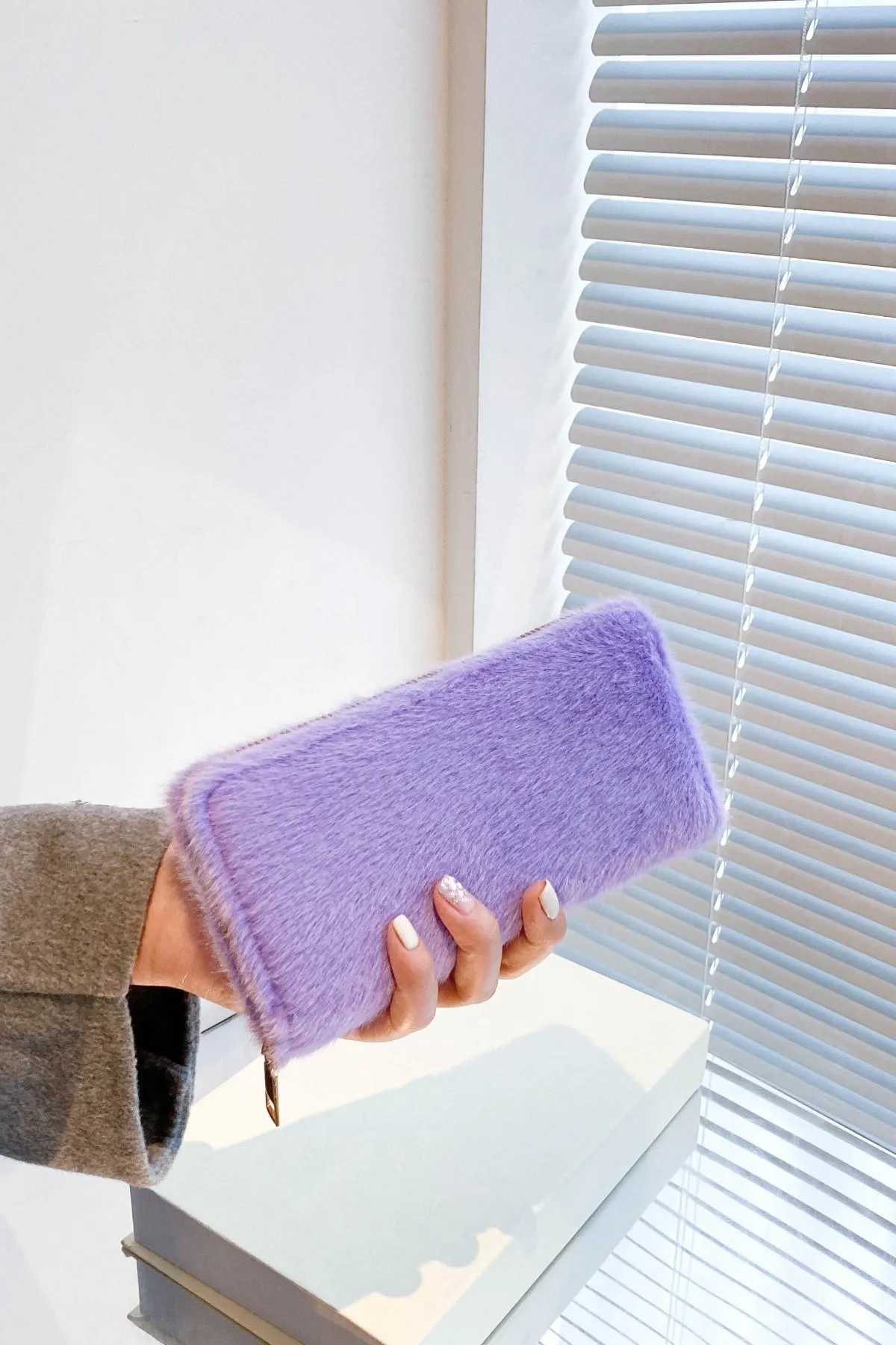 Solid Color Fluff Rectangle Wallet sold by Charming Charlie product image thumbnail 2