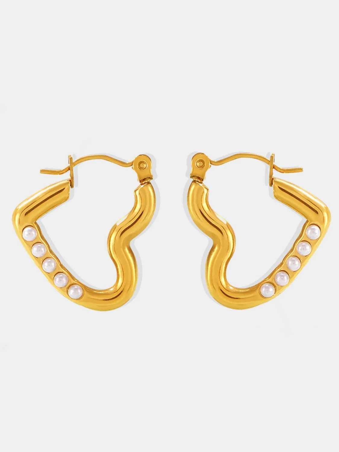 Stainless Steel Heart Earrings sold by Charming Charlie product image thumbnail 4
