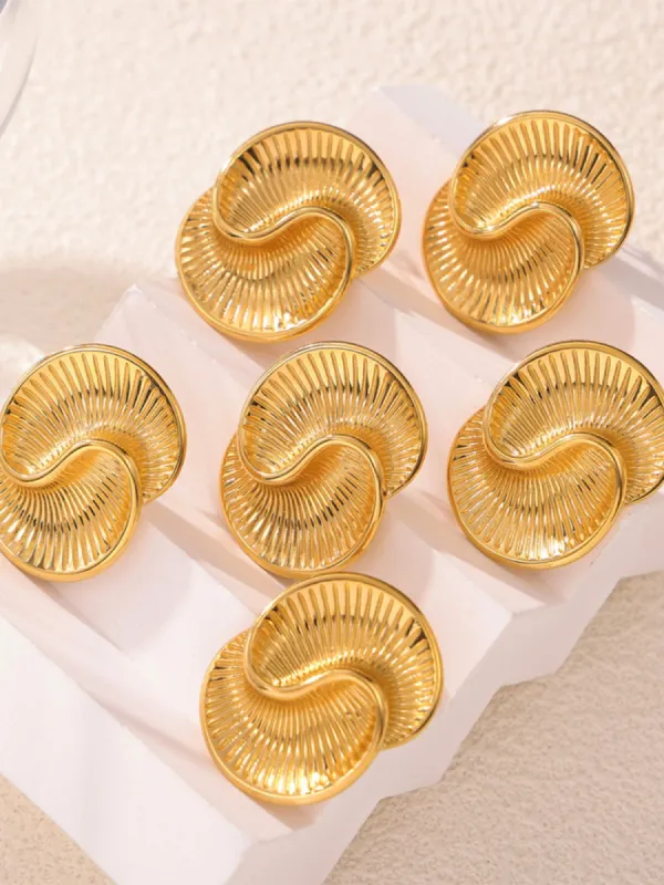 Titanium Steel Spiral Stud Earrings sold by Charming Charlie