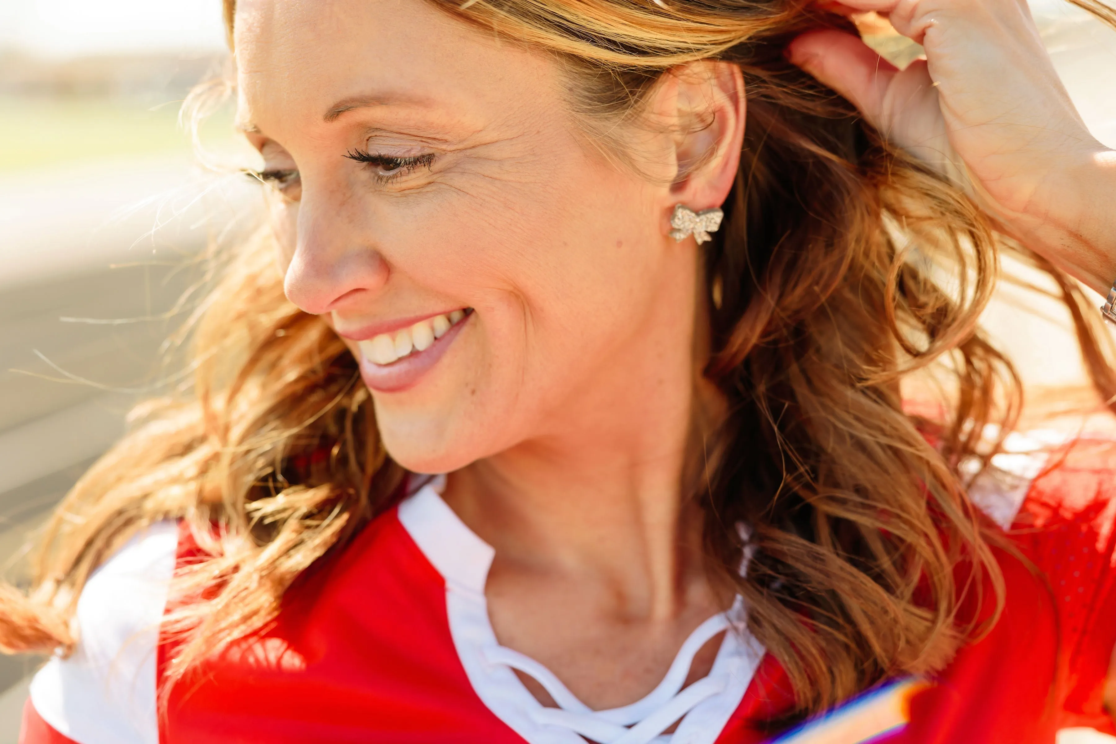 Game Day Bow Studs sold by Charming Charlie product image thumbnail 3