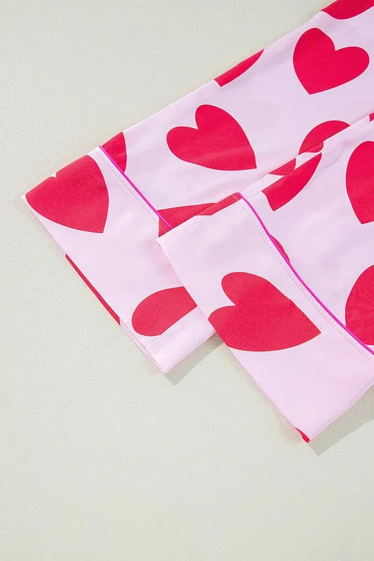 Pink Classic Heart Valentines Pajamas Set sold by Charming Charlie product image thumbnail 4