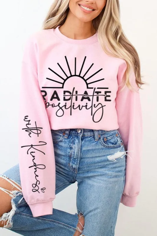 Radiate positivity Graphic Sweatshirts sold by Charming Charlie