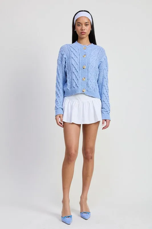 CHUNKY CABLE KNIT CARDIGAN sold by Charming Charlie product image thumbnail 3