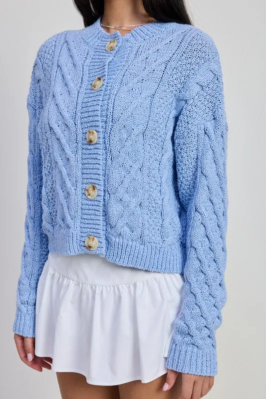 CHUNKY CABLE KNIT CARDIGAN sold by Charming Charlie product image thumbnail 2