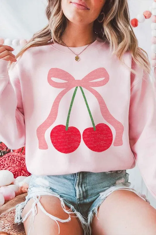 CHERRY BOW RIBBON OVERSIZED SWEATSHIRT sold by Charming Charlie product image thumbnail 4