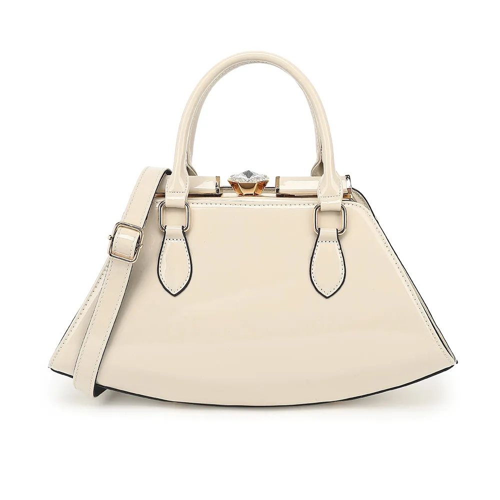 Patent Leather Frame Satchel sold by Charming Charlie product image thumbnail 3