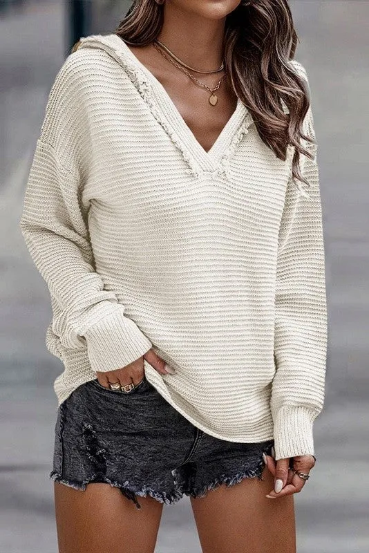 Long sleeve hoodie sweater sold by Charming Charlie