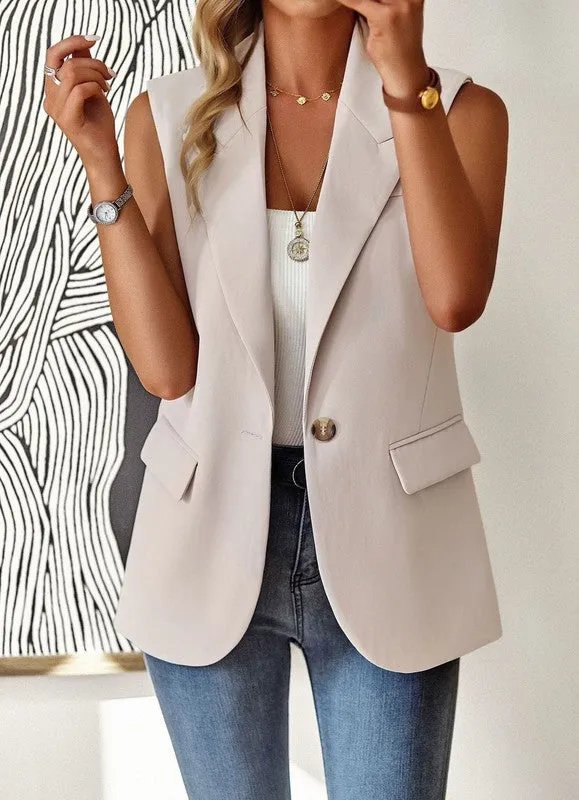 Sleeveless blazer sold by Charming Charlie product image thumbnail 2