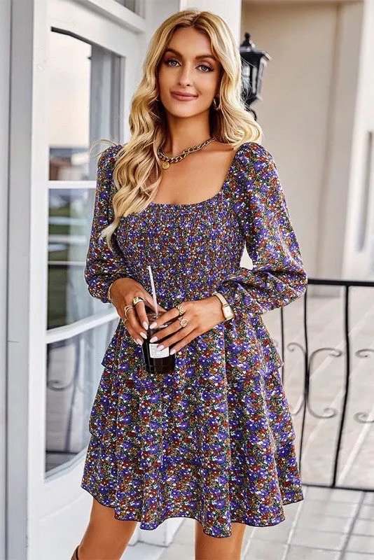 Long sleeve floral dress sold by Charming Charlie product image thumbnail 2