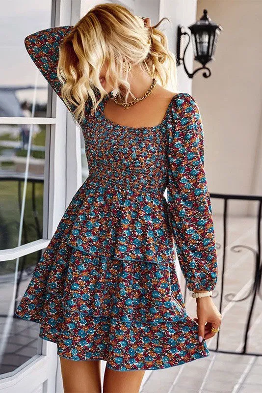 Long sleeve floral dress sold by Charming Charlie product image thumbnail 3