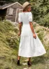 Smocked textured midi dress sold by Charming Charlie