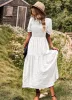 Smocked textured midi dress sold by Charming Charlie