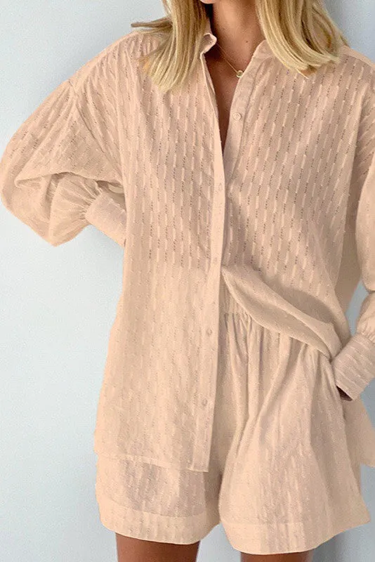 Two piece shorts set sold by Charming Charlie