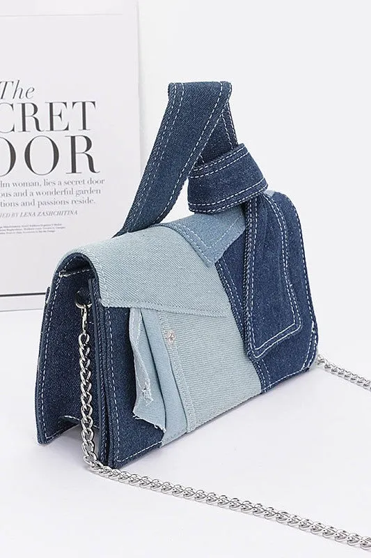 Mix Piecing Denim Crossbody Bag sold by Charming Charlie product image thumbnail 4