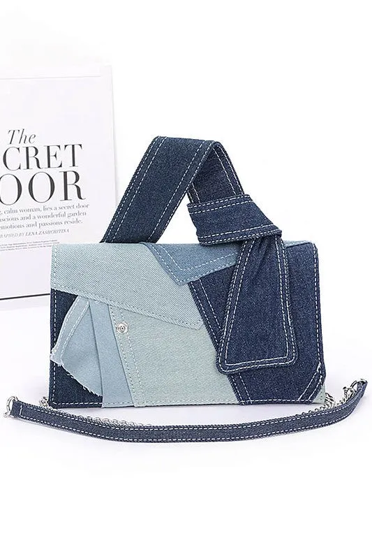Mix Piecing Denim Crossbody Bag sold by Charming Charlie