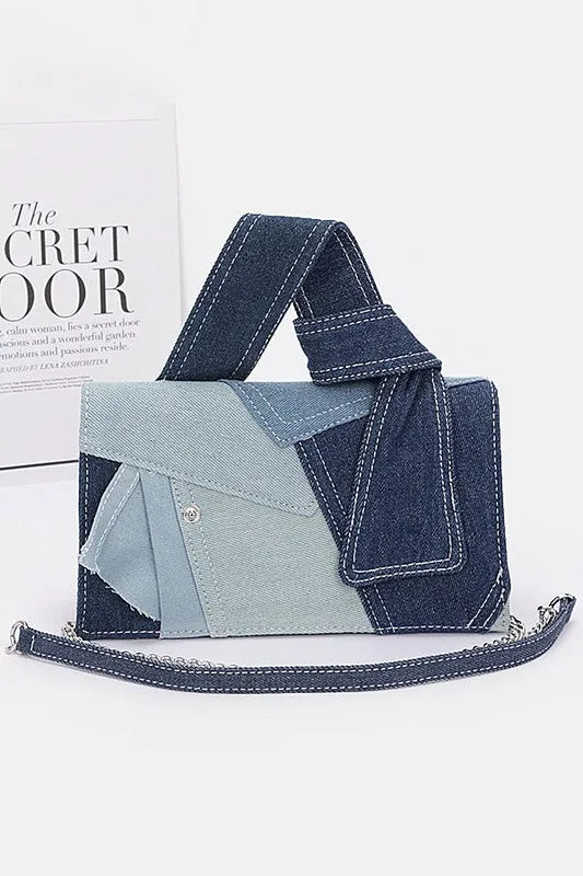 Mix Piecing Denim Crossbody Bag sold by Charming Charlie product image thumbnail 5