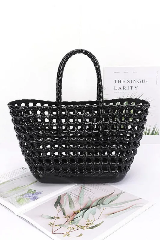 Open Weaved Small Jelly Tote sold by Charming Charlie