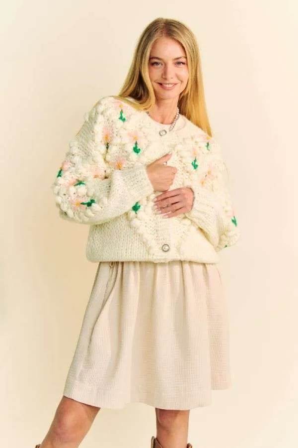 Davi & Dani Floral Pattern Button Down Cardigan sold by Charming Charlie product image thumbnail 4