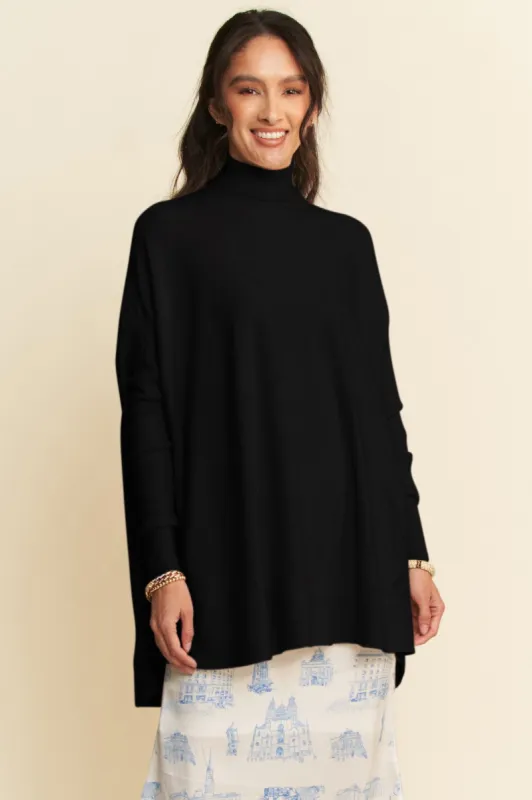 Davi & Dani High-Low Turtleneck Long Sleeve Knit Top sold by Charming Charlie