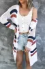 Contrast Openwork Open Front Long Sleeve Cardigan sold by Charming Charlie