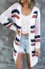 Contrast Openwork Open Front Long Sleeve Cardigan sold by Charming Charlie