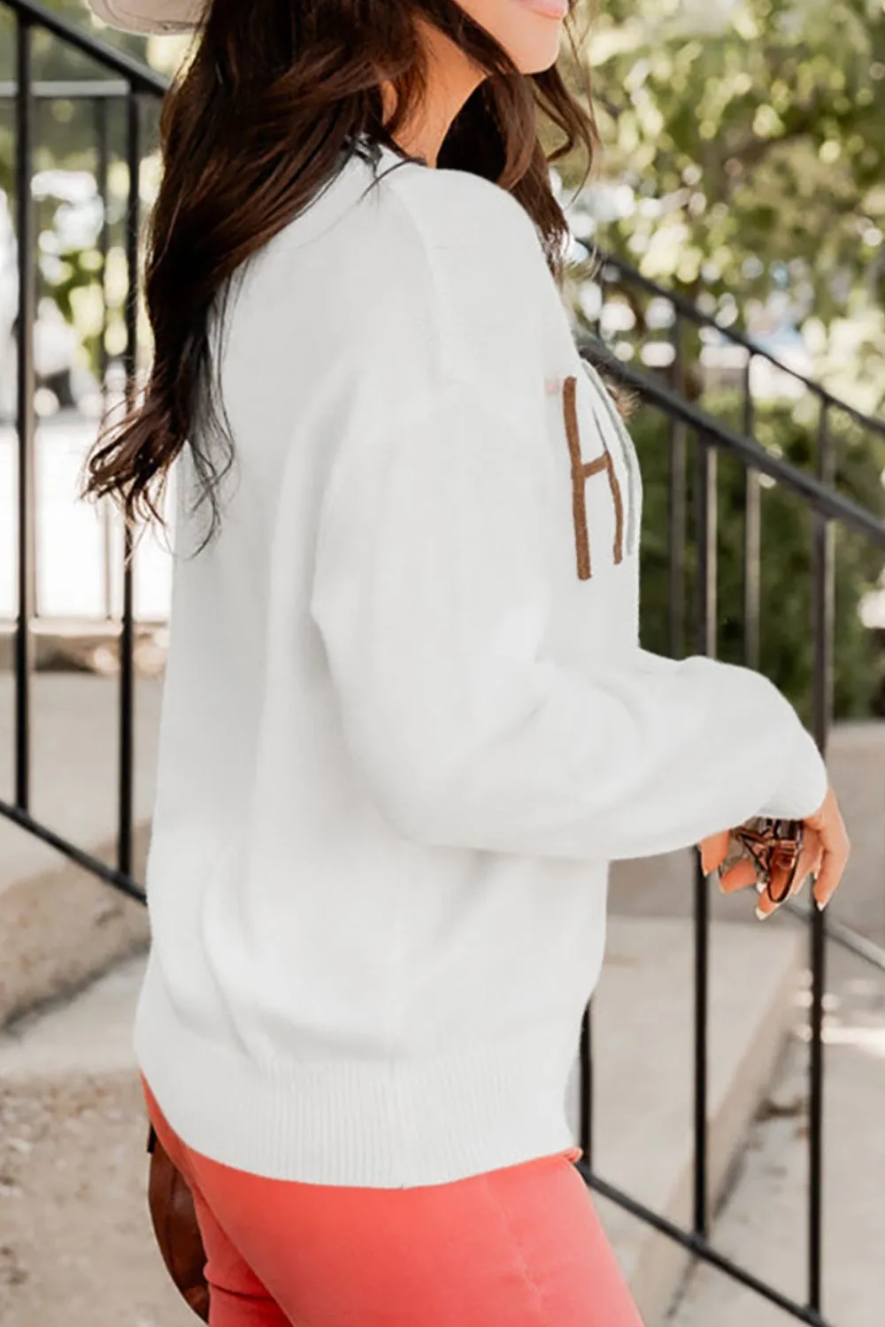 THANKFUL Round Neck Drop Shoulder Sweater sold by Charming Charlie product image thumbnail 2