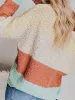 Color Block Round Neck Long Sleeve Sweater sold by Charming Charlie
