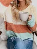 Color Block Round Neck Long Sleeve Sweater sold by Charming Charlie
