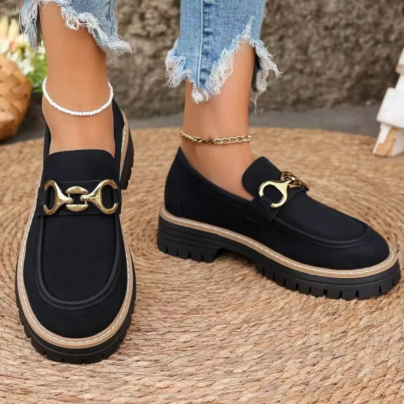 Round Toe Platform Loafers sold by Charming Charlie