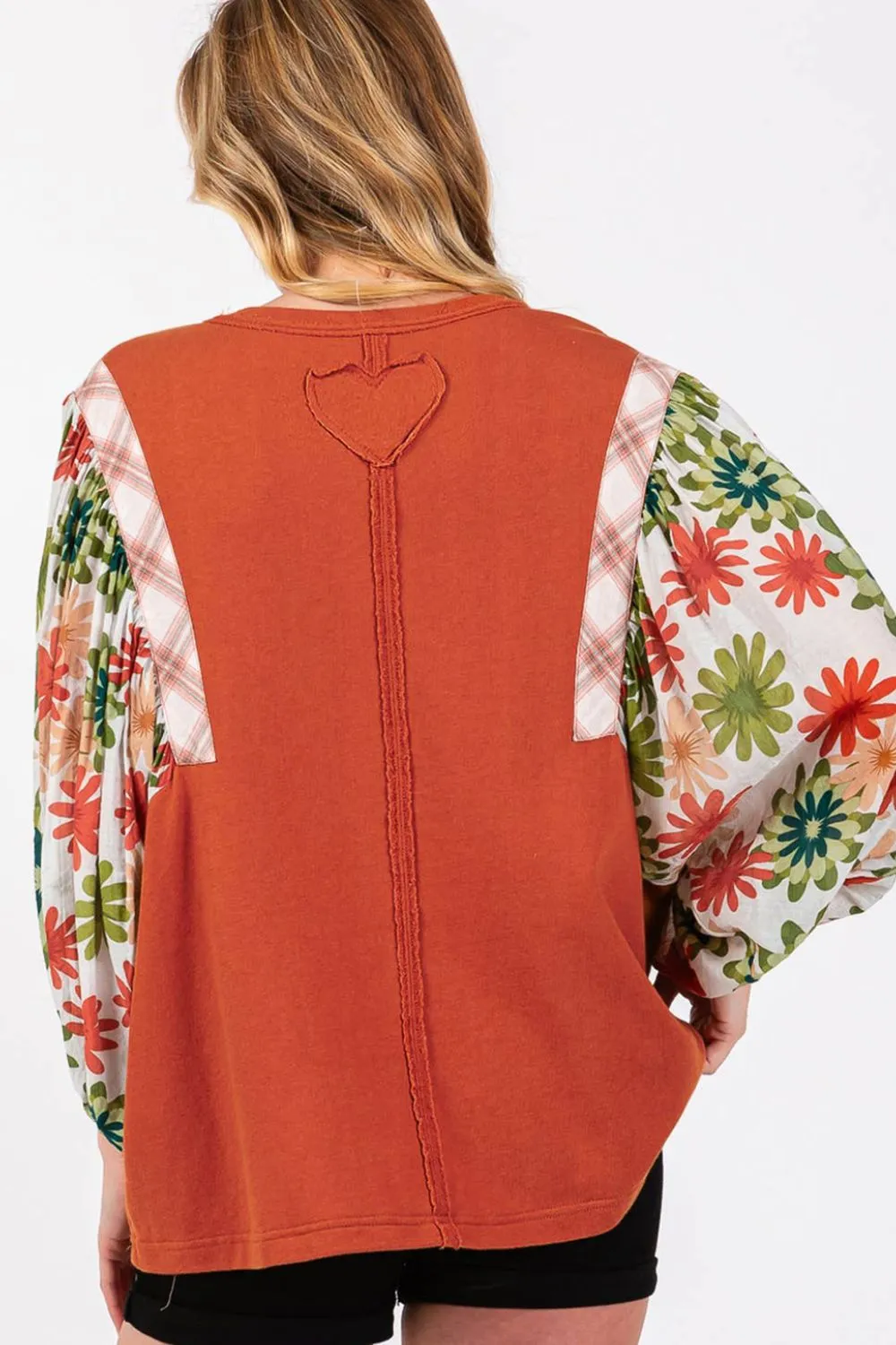 Printed Round Neck Balloon Sleeve Blouse sold by Charming Charlie product image thumbnail 2