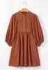 Corduroy Quarter Snap Three-Quarter Sleeve Dress sold by Charming Charlie