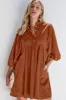 Corduroy Quarter Snap Three-Quarter Sleeve Dress sold by Charming Charlie