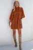 Corduroy Quarter Snap Three-Quarter Sleeve Dress sold by Charming Charlie
