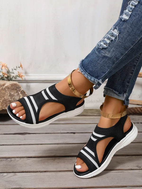 Cutout Mesh Peep Toe Sandals sold by Charming Charlie