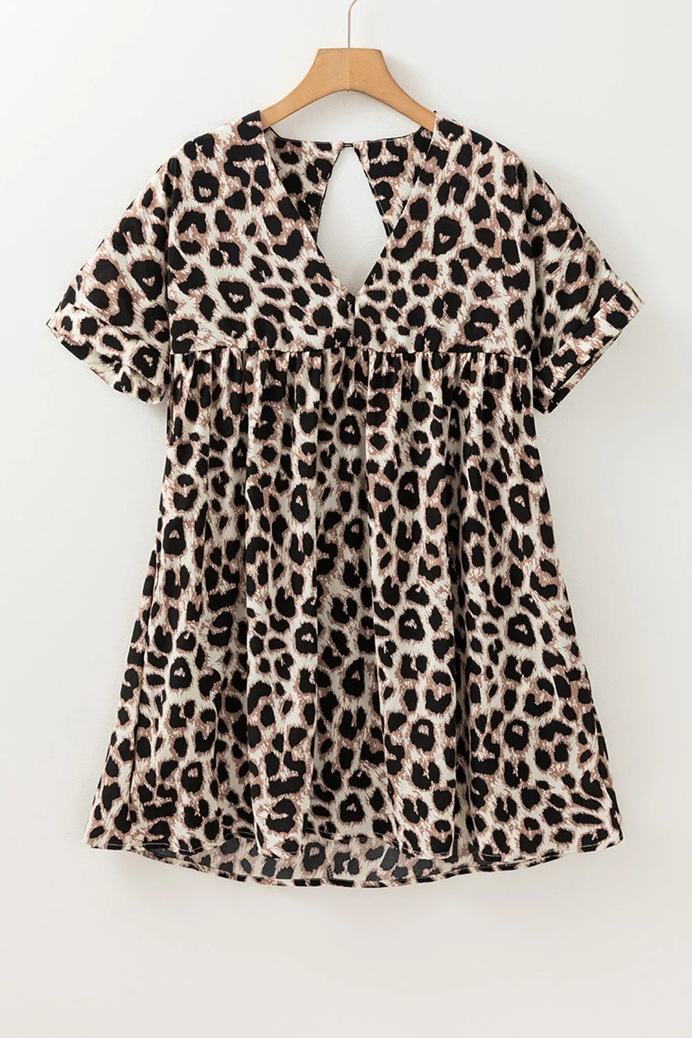 Cutout Back Leopard V-Neck Short Sleeve Mini Dress sold by Charming Charlie product image thumbnail 5