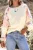 Printed Round Neck Balloon Sleeve Sweatshirt sold by Charming Charlie