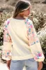 Printed Round Neck Balloon Sleeve Sweatshirt sold by Charming Charlie