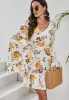 Printed V-Neck Flare Sleeve Mini Dress sold by Charming Charlie