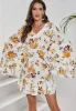 Printed V-Neck Flare Sleeve Mini Dress sold by Charming Charlie