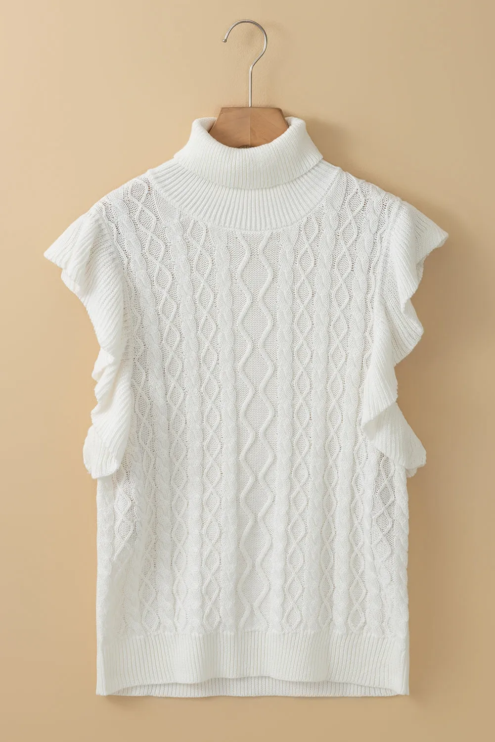 Cable-Knit Turtleneck Cap Sleeve Sweater sold by Charming Charlie product image thumbnail 5