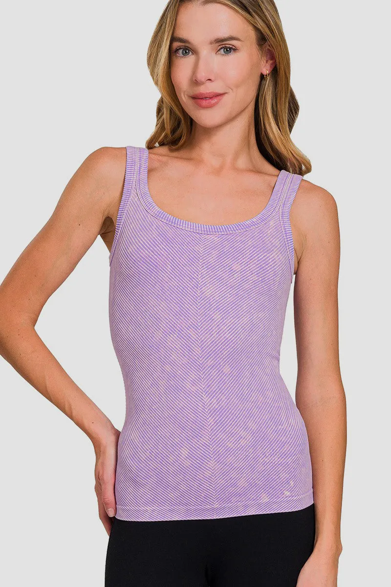 Zenana Ribbed Scoop Neck Tank sold by Charming Charlie