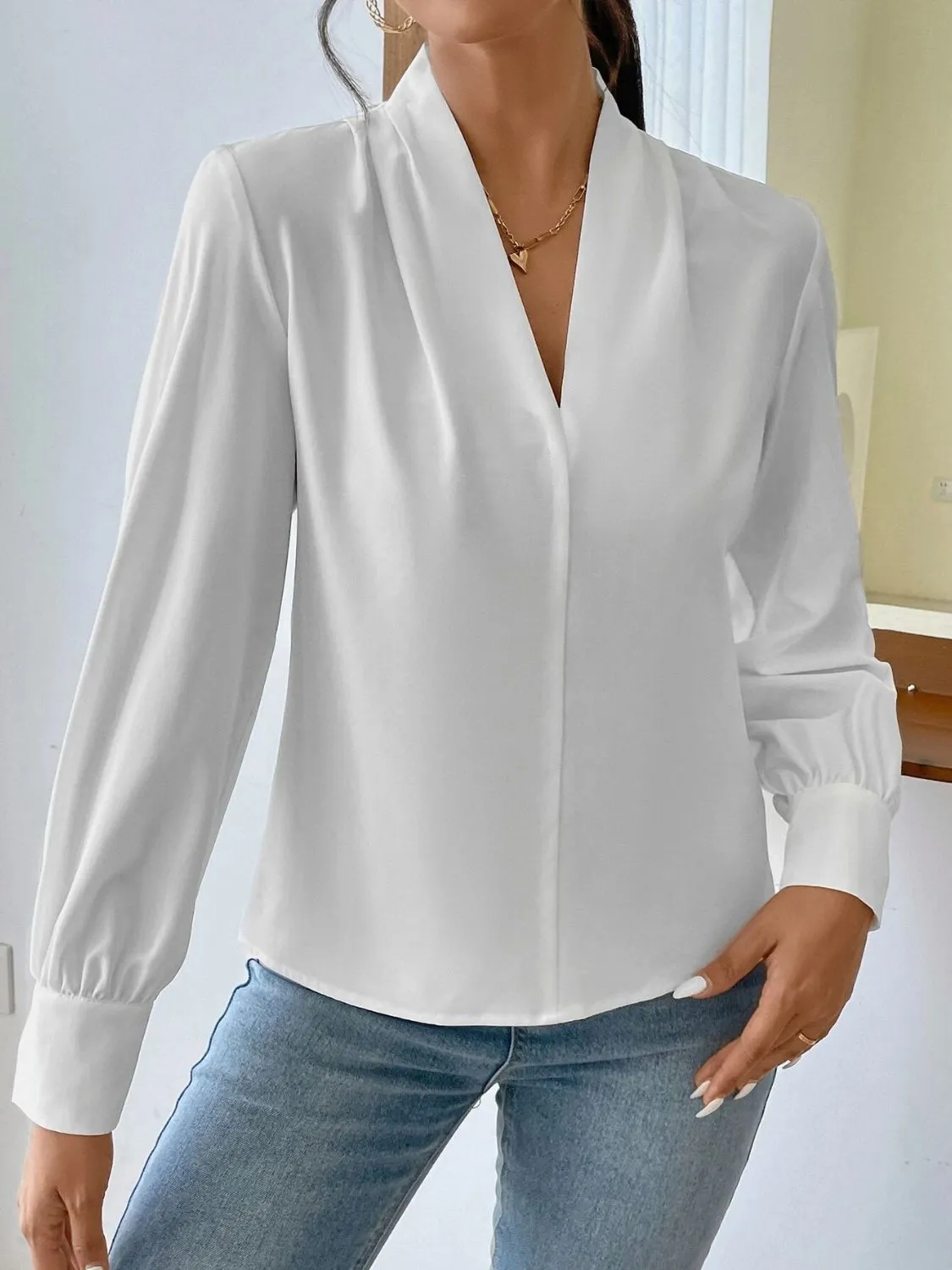 V Neck Long Sleeve Top sold by Charming Charlie product image thumbnail 5