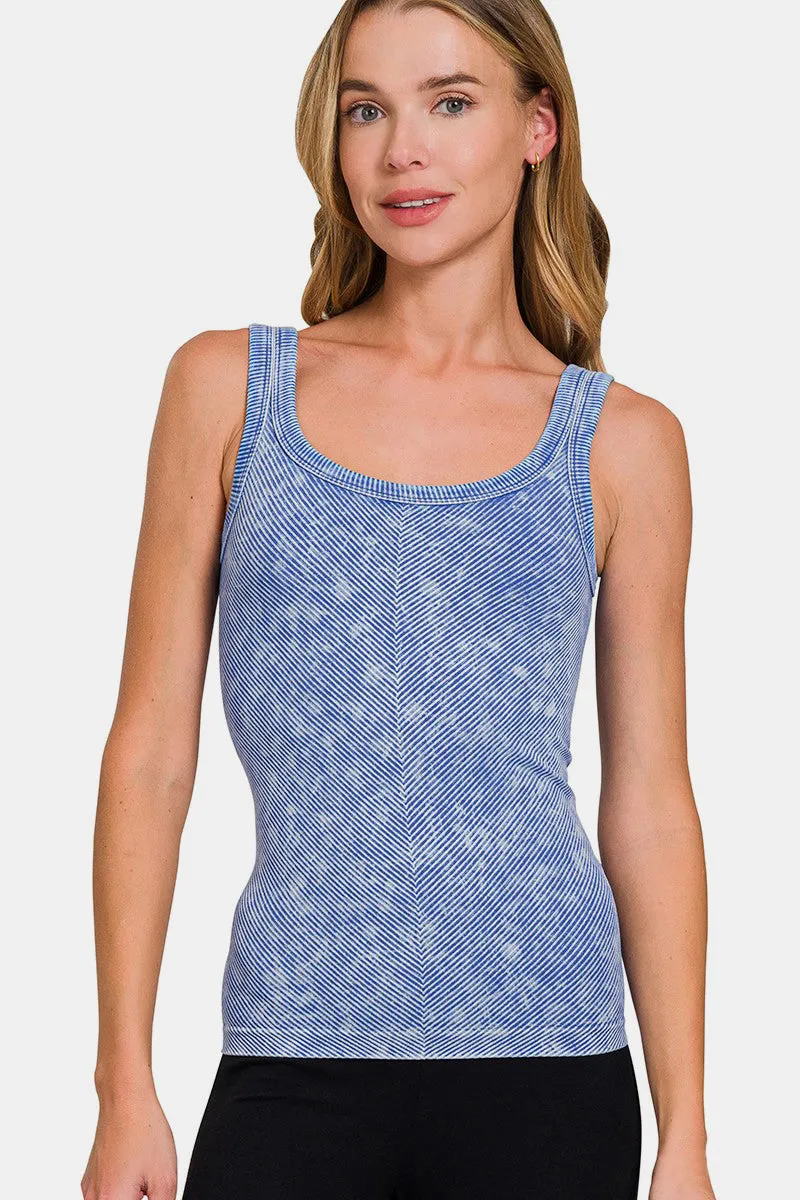 Zenana Ribbed Scoop Neck Tank sold by Charming Charlie