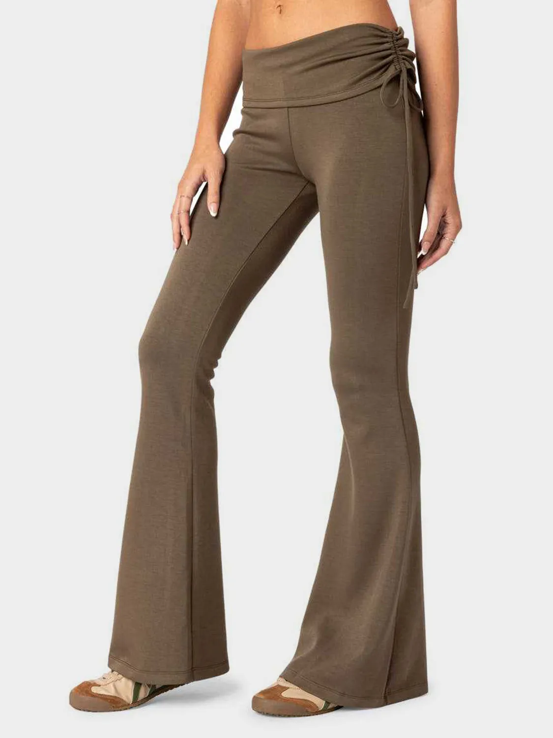 Drawstring Ruched Flare Pants sold by Charming Charlie product image thumbnail 4