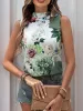 Tied Flower Printed Mock Neck Top sold by Charming Charlie