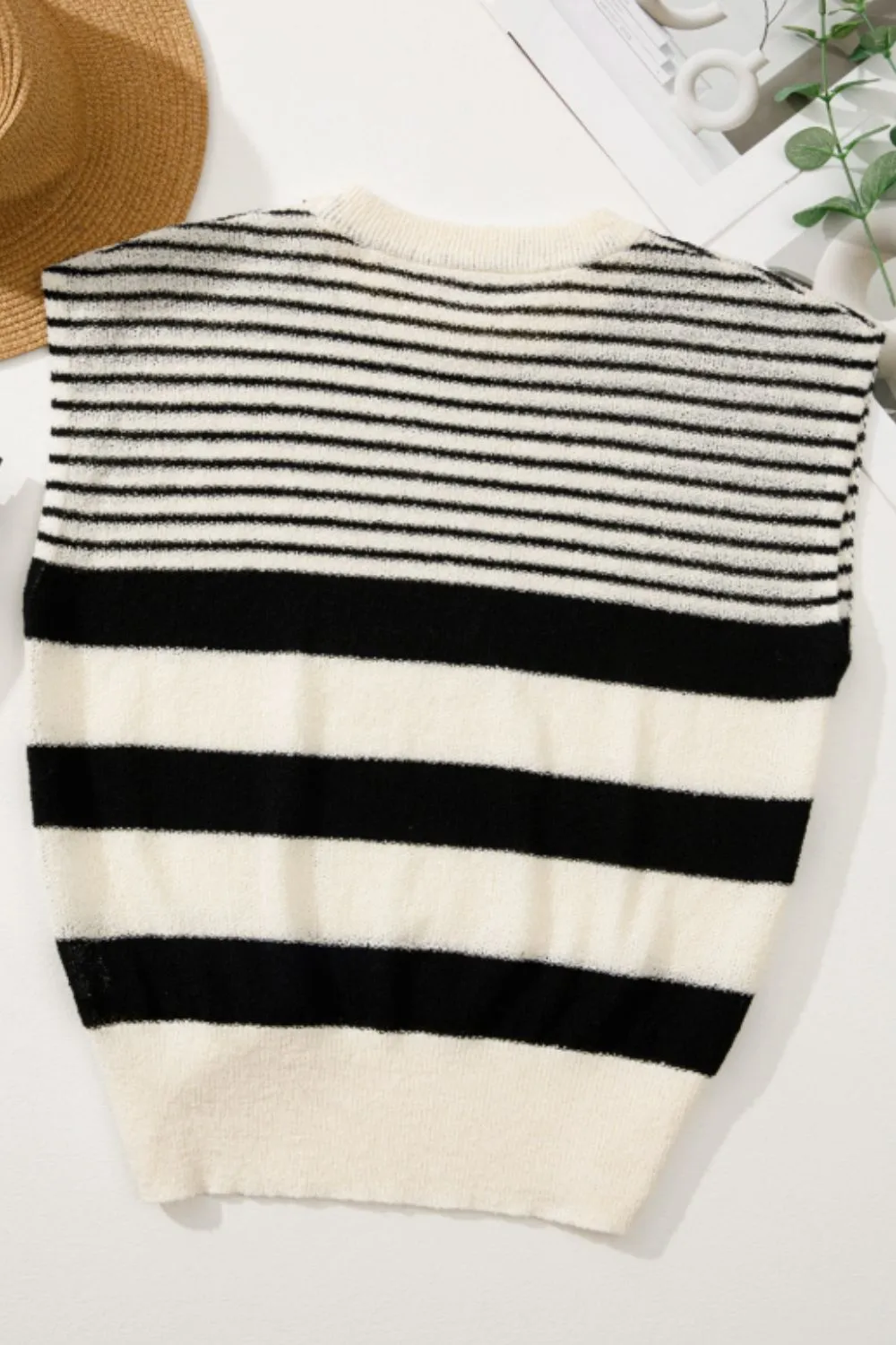 Striped Round Neck Sweater Vest sold by Charming Charlie product image thumbnail 4