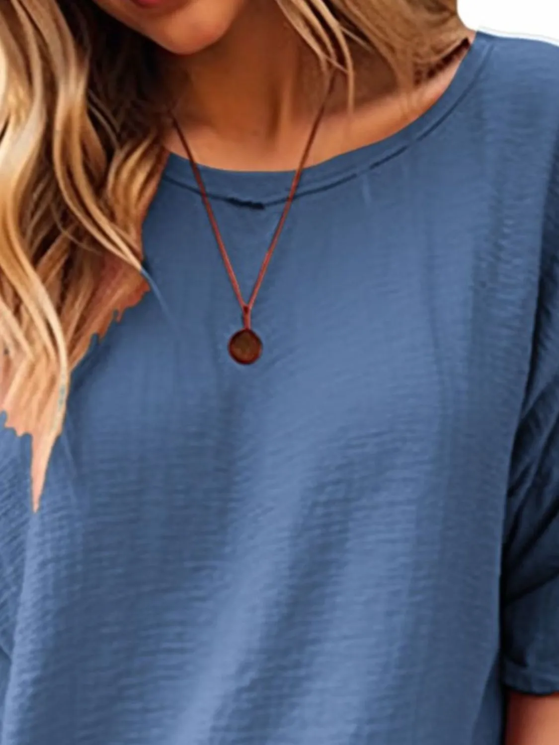 Full Size Round Neck Half Sleeve T-Shirt Plus Size sold by Charming Charlie product image thumbnail 3